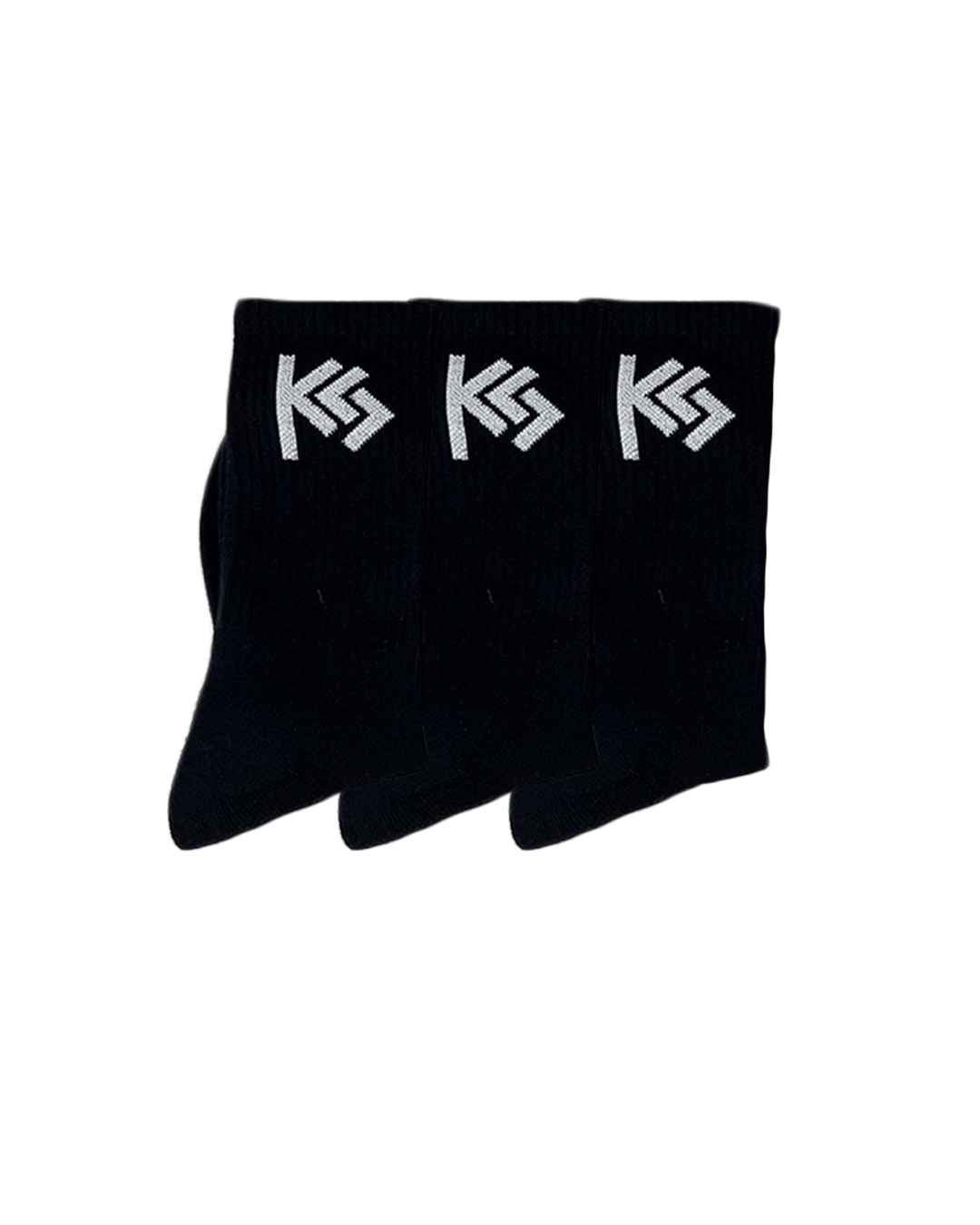 Black Cushioned Everyday Crew Socks