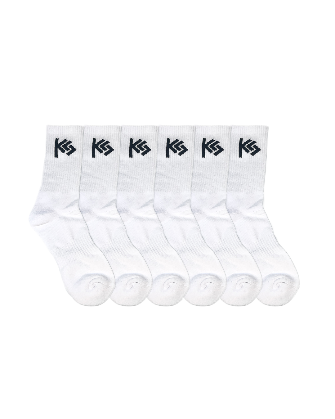 White Cushioned Everyday Crew Socks
