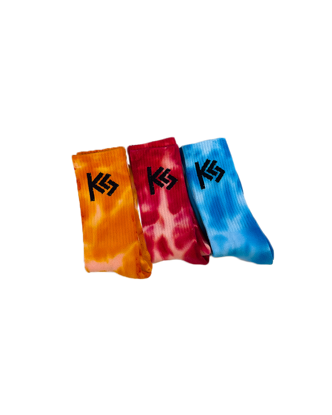 "Fire and Sky" Hand-Dyed Crew Socks