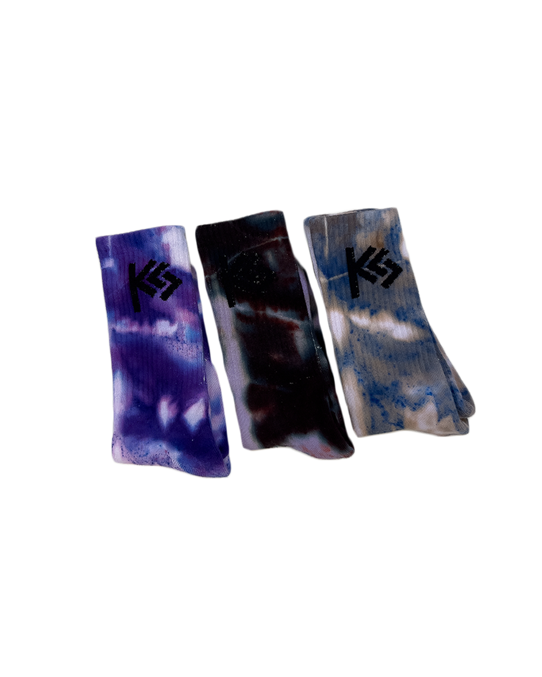 "Shadow Orchid" Hand-Dyed Crew Socks