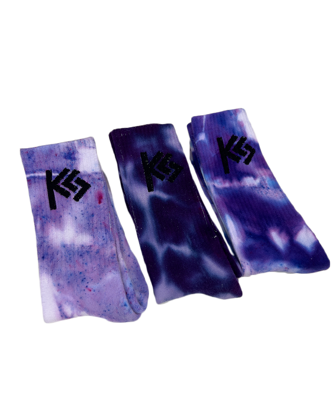 "Purple Rain" Hand-Dyed Crew Socks