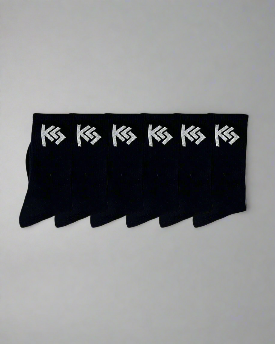 Classic KS Cushioned Everyday Crew Sock - Black
