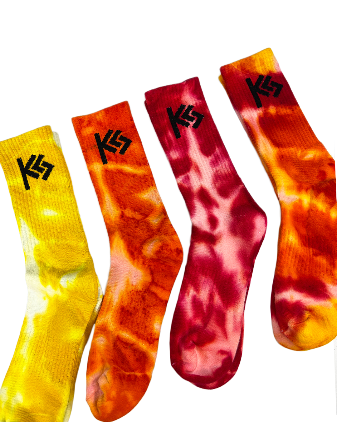 Sunrise Hand-Dyed Crew Socks