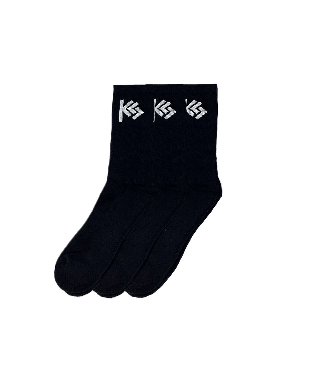 Black Cushioned Everyday Crew Socks