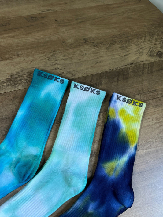 Coastal Pack – 3 Pack Tie Dye Crew Socks