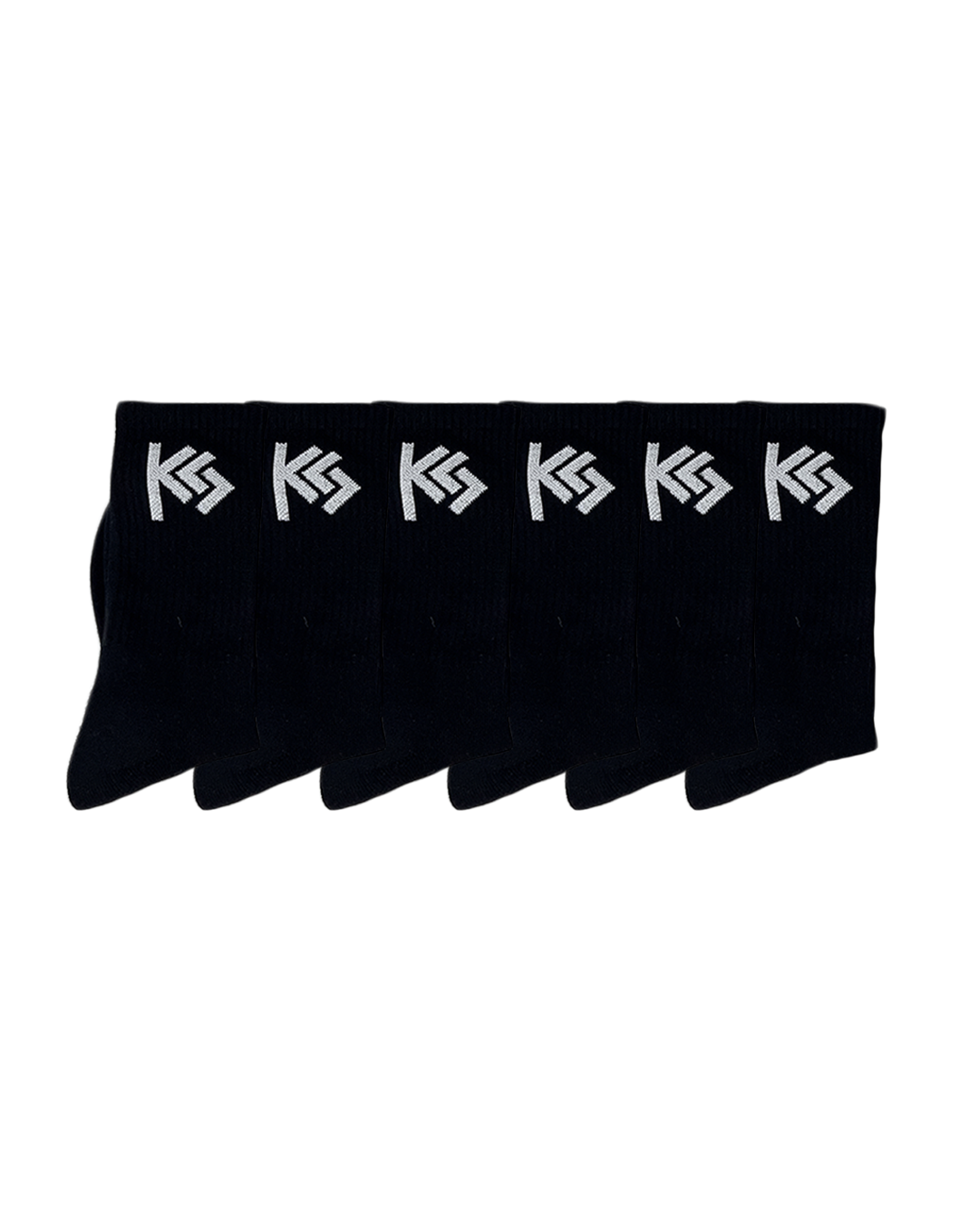 Black Cushioned Everyday Crew Socks